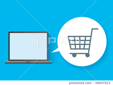 Illustration and Internet image of flat design PC Illustration and Internet image of flat design PC 48647823
