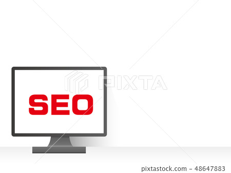 Illustration and Internet image of flat design PC Illustration and Internet image of flat design PC 48647883