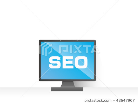 Illustration and Internet image of flat design PC Illustration and Internet image of flat design PC 48647907
