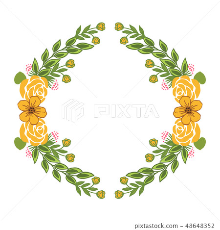 Vector illustration design artwork colorful wreath frame 48648352