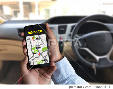 mobile application Ride share taxi service on 48649191