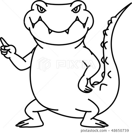 Crocodile pointing Crocodile pointing 48650739