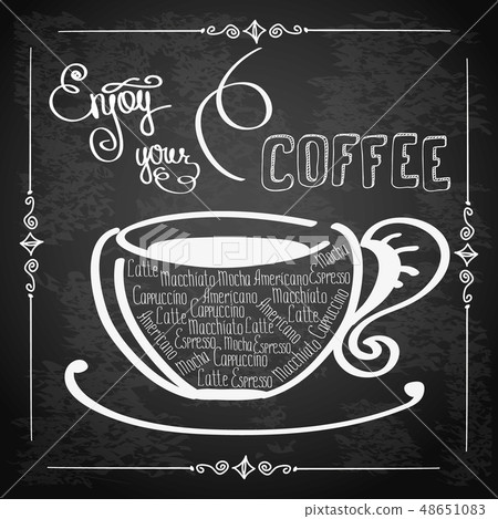 Enjoy your coffee, logo or background Enjoy your coffee, logo or background 48651083