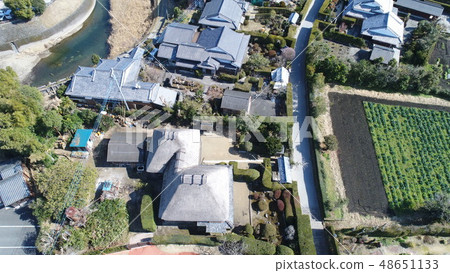 From the sky above the samurai residence 48651133