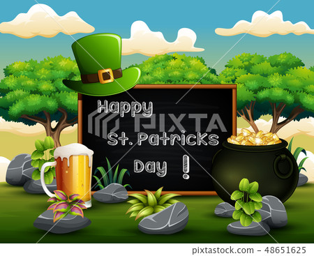 St Patrick's Day greeting card with Leprechaun hat St Patrick's Day greeting card with Leprechaun hat 48651625