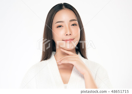 Beautiful Young asian Woman with Clean Fresh Skin Beautiful Young asian Woman with Clean Fresh Skin 48651715