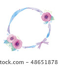 Illustration of flower frame 48651878