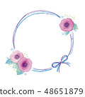 Illustration of flower frame 48651879