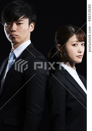 商務男女黑背 48653680