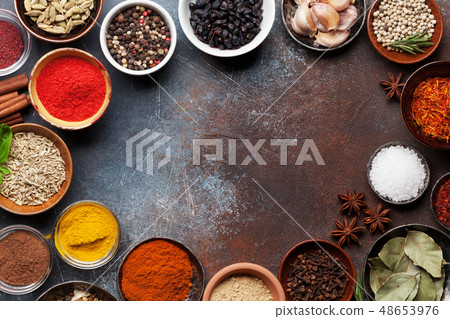 Set of various spices and herbs Set of various spices and herbs 48653976