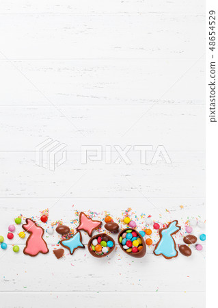 Easter greeting card backdrop Easter greeting card backdrop 48654529