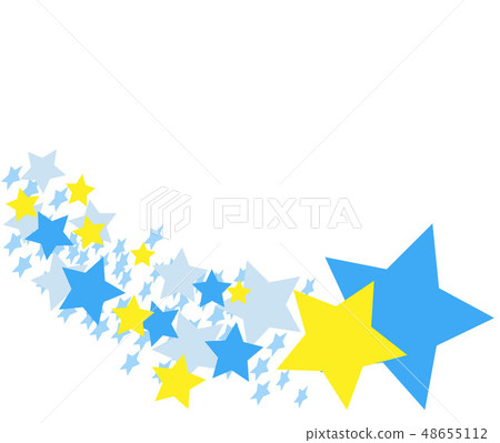 Yellow and light blue star frame material Yellow and light blue star frame material 48655112
