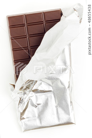 Discarded chocolate bar 48655438