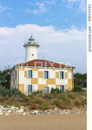 Lighthouse on the Adriatic riviera Lighthouse on the Adriatic riviera 48655443