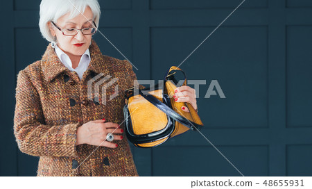 aged lady fashion stylist senior woman elegance 48655931