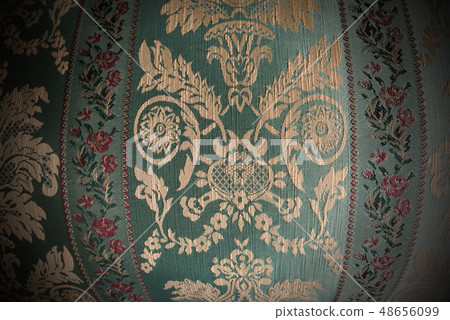 Vintage floral fabric - Old chair of the past Vintage floral fabric - Old chair of the past 48656099