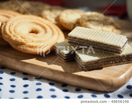 Butter cookies and coffee Butter cookies and coffee 48656198