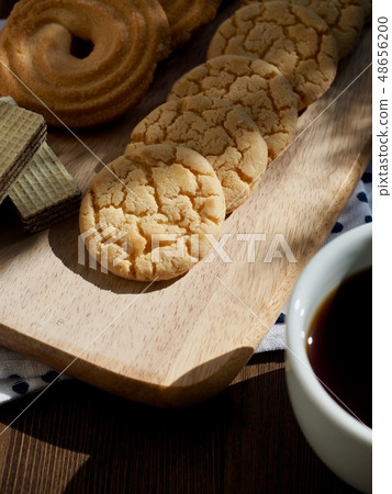 Butter cookies and coffee Butter cookies and coffee 48656200