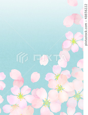 櫻花水彩風格紋理 櫻花水彩風格紋理 48656222