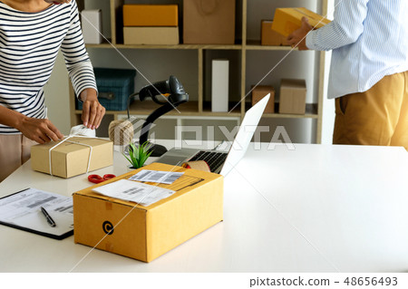 ecommerce concept, in office or home working 48656493