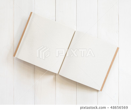 Blank book mockup open page template square-size  48656569
