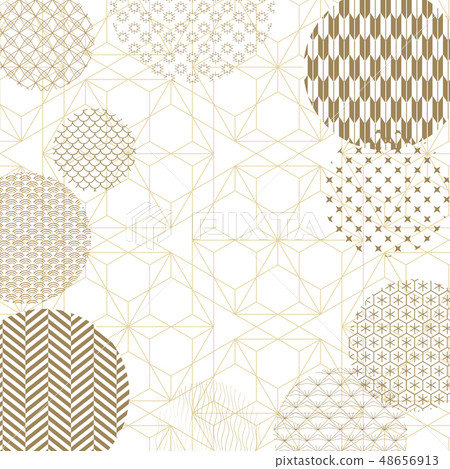 Geometric Pattern In Japanese Background Stock Illustration 48656913 Pixta