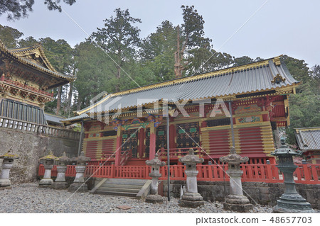Toshogu Shrine at sunrise, Nikko, Japan. 48657703