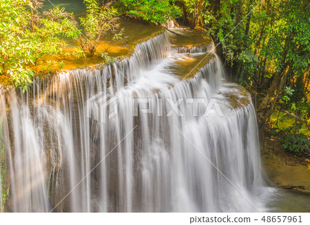 Huai Mae Khamin Waterfall in the morning light    48657961