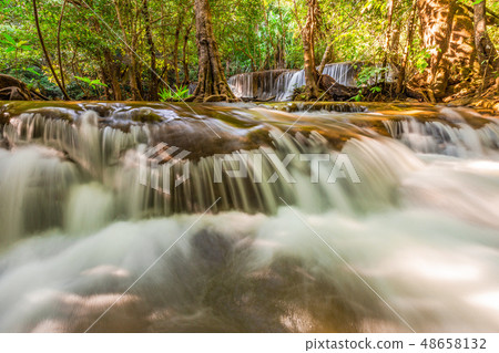 Huai Mae Khamin Waterfall in the morning light    48658132