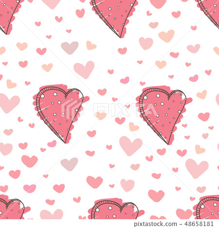 Heart abstract pattern background. - Stock Illustration [48658181] - PIXTA