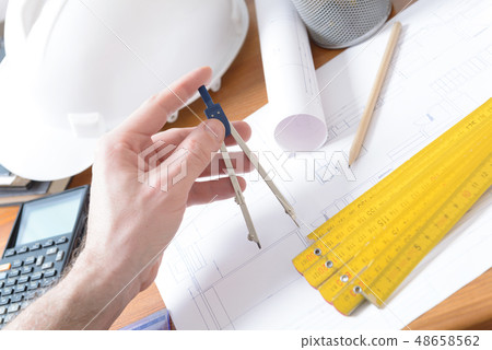 Construction plans and tools 48658562