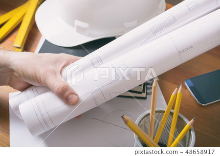 Construction plans and tools 48658917