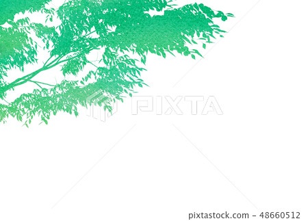 Fresh green water color Fresh green water color 48660512