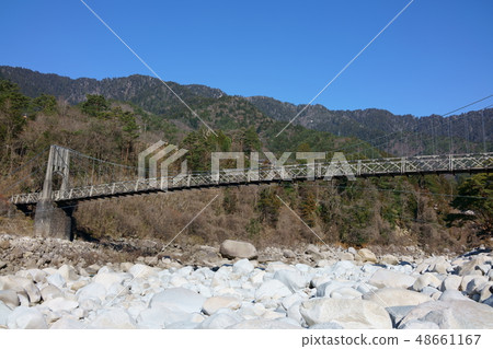 Momosuke橋：取自Kisogawa河岸Kiso-gun Nagiso-machi 48661167