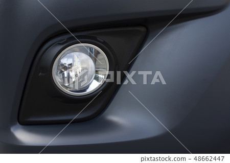 Fog light on front bumper of a car. Fog light on front bumper of a car. 48662447