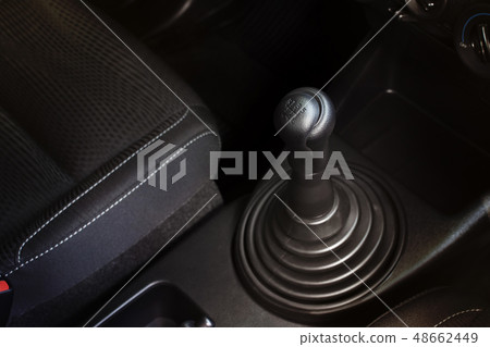 Gear stick of manual transmission car. Gear stick of manual transmission car. 48662449