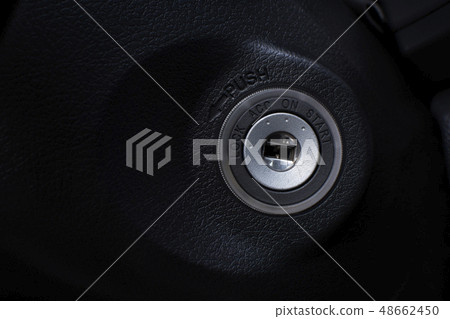 Car keyhole ignition for start engine of a car. Car keyhole ignition for start engine of a car. 48662450