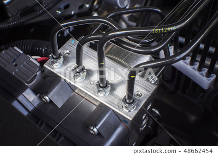 ABS unit module control box with pipes. ABS unit module control box with pipes. 48662454