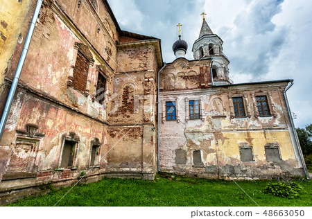 Old church in Borisoglebsky monastery in Torzhok, 48663050