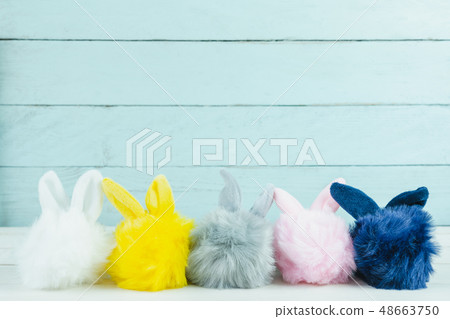 Shot of decoration Happy Easter holiday background 48663750