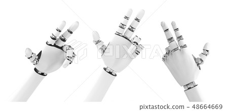 3d rendering robotic hand 3d rendering robotic hand 48664669