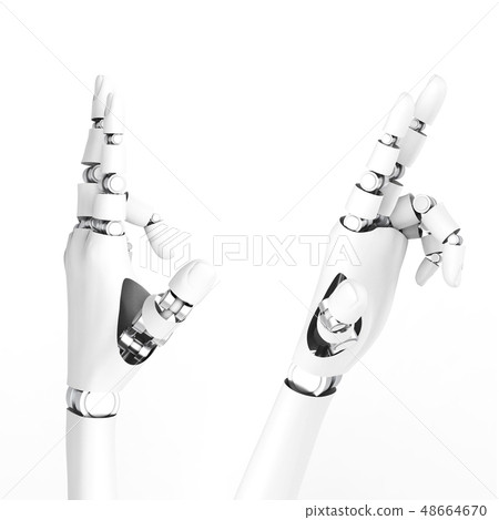 3d rendering robotic hand 48664670