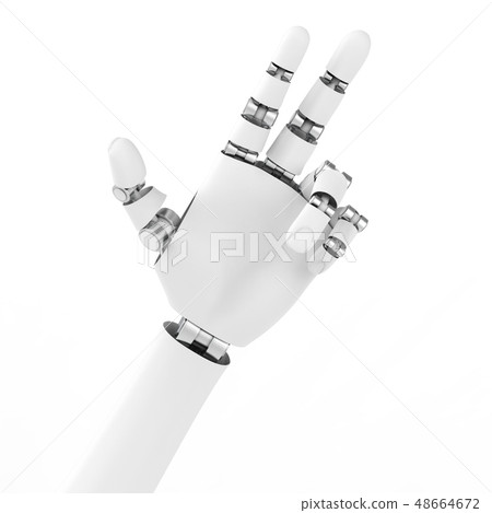 3d rendering robotic hand 3d rendering robotic hand 48664672
