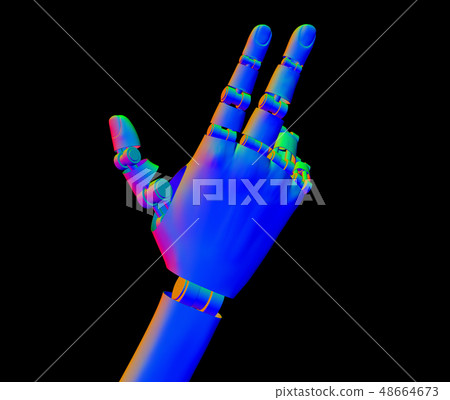 3d rendering robotic hand 3d rendering robotic hand 48664673