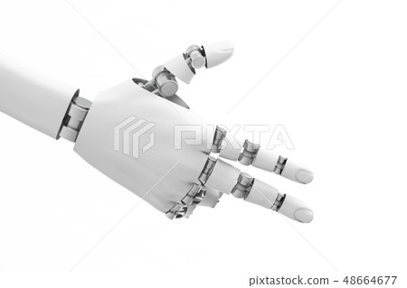 3d rendering robotic hand 3d rendering robotic hand 48664677