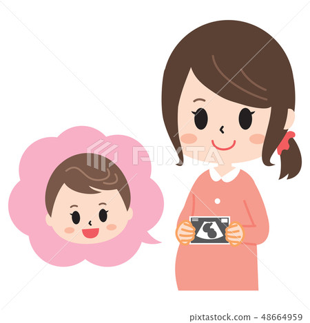 孕婦與迴聲圖片 孕婦與迴聲圖片 48664959