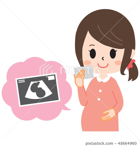 孕婦與迴聲圖片 孕婦與迴聲圖片 48664960