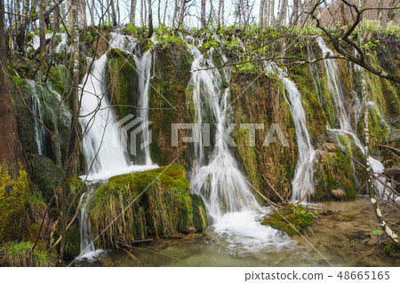 Cascades in Plitvice Lakes National Park Cascades in Plitvice Lakes National Park 48665165