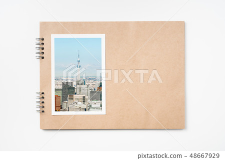 kraft notebook with tokyo travel concept 48667929