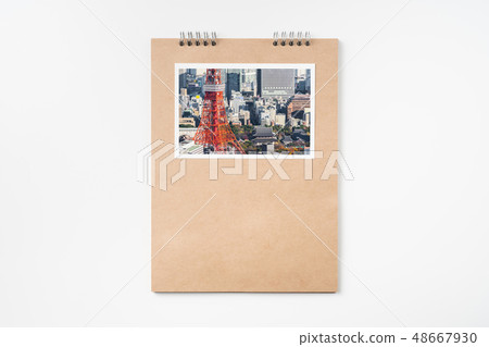 kraft notebook with tokyo travel concept 48667930